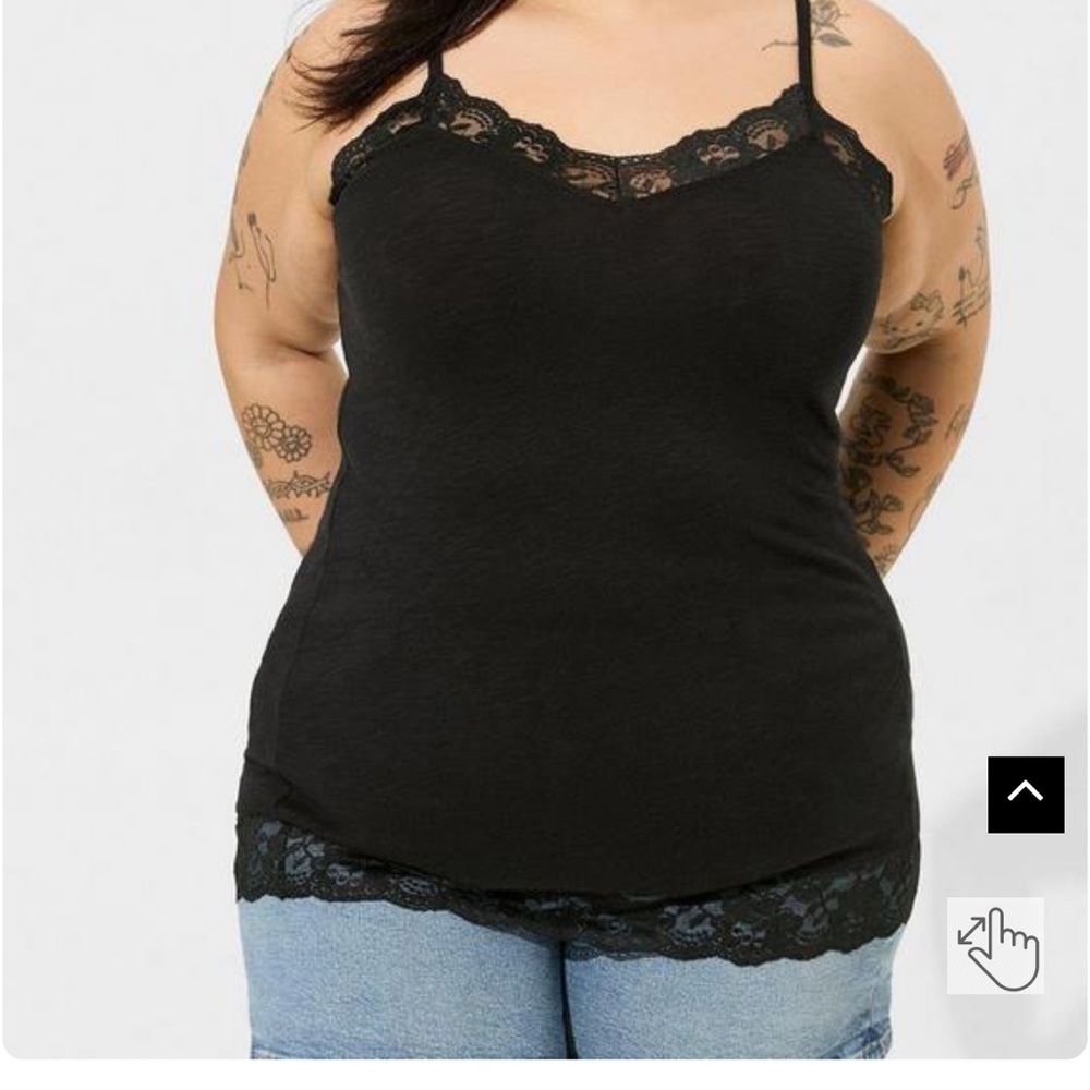 Torrid Vintage lace v neck cami